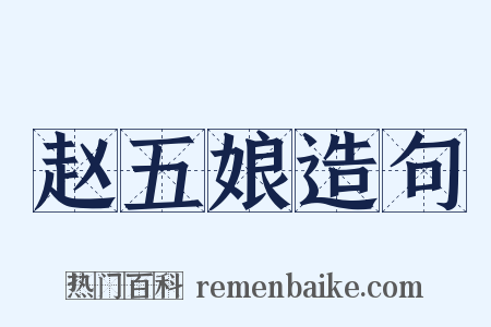 赵五娘造句是什么意思的图片